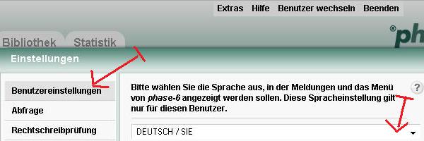 Benutzereinstellungen