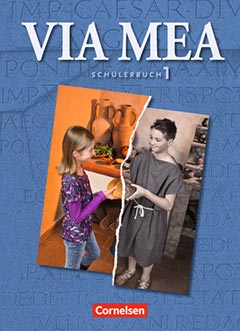 Das Cover zur Buchreihe Via mea von Cornelsen zum Lernen der Vokabeln in der Sprache Latein. Der Vokabeltrainer phase6 classic ist die beste App für bessere Noten.