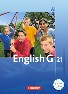 Das Cover zur Buchreihe English G 21 A von Cornelsen zum Lernen der Vokabeln in der Sprache Englisch. Der Vokabeltrainer phase6 classic ist die beste App für bessere Noten.