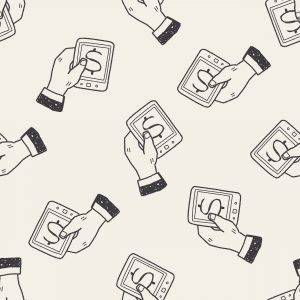 Illustration "Smartphone mit Dollar-Zeichen"