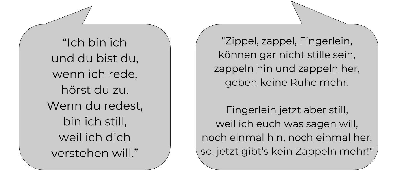 Leisesprüche zum Mitsprechen