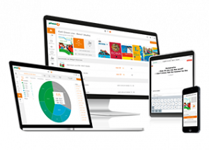 Oberfläche des phase6 Vokabeltrainers auf verschiedenen Endgeräten