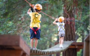 _Kinder klettern im Klettergarten - außerschulischer Lernort