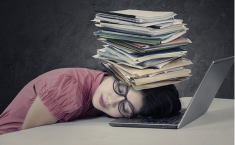 Gestresste Lehrkraft