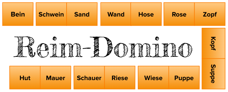 Sprachspiel Reim-Domino