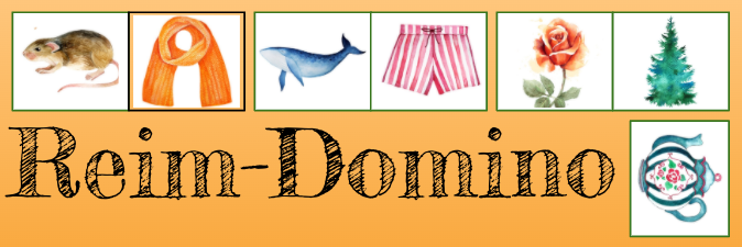 Sprachspiel Reim-Domino mit Bildern