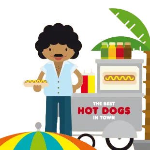 Szenerie mit Schüler:innen im Klassenzimmer, die auf das Wimmelbild zeigen