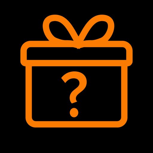 orangefarbenes Geschenk mit Schleife