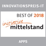 <h4>Innovationspreis-IT 2018</h4><p style='color: #fff'>Die Initiative Mittelstand verleiht phase6 Berufe das Prädikat BEST OF 2018.</p> Innovationspreis-IT 2018