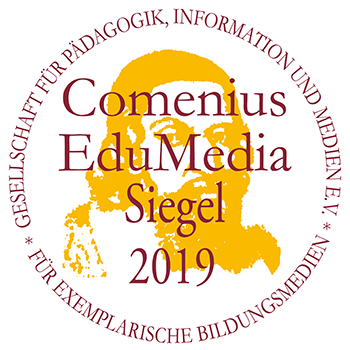 In der Kategorie “Mutter- und fremdsprachliche Bildung” wurde das Spiel im Jahr 2019 mit dem Comenius-EduMedia-Siegel ausgezeichnet!