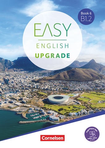 Das Cover zu Easy English Upgrade B1.2 von Cornelsen zum Lernen der Vokabeln in der Sprache Englisch - geeignet für Studium, VHS - passend zu ISBN 978-3-06-122723-4, 978-3-06-122736-4. Der Vokabeltrainer phase6 classic ist die beste App für bessere Noten.