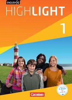 Das Cover zur Buchreihe English G Highlight von Cornelsen zum Lernen der Vokabeln in der Sprache Englisch. Der Vokabeltrainer phase6 classic ist die beste App für bessere Noten.