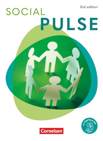 Das Cover zur Buchreihe Social Pulse - 2nd edition 2022 von Cornelsen zum Lernen der Vokabeln in der Sprache Englisch. Der Vokabeltrainer phase6 classic ist die beste App für bessere Noten.
