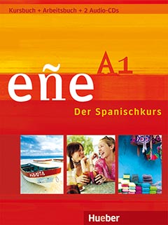 Das Cover zur Buchreihe eñe von Hueber zum Lernen der Vokabeln in der Sprache Spanisch. Der Vokabeltrainer phase6 classic ist die beste App für bessere Noten.