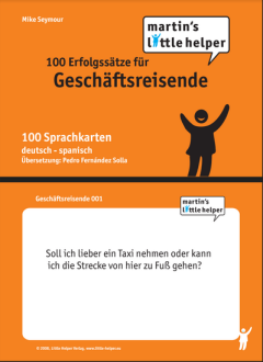 Das Cover zur Buchreihe Little Helper: 100 Erfolgssätze Spanisch von Little Helper zum Lernen der Vokabeln in der Sprache Spanisch. Der Vokabeltrainer phase6 classic ist die beste App für bessere Noten.