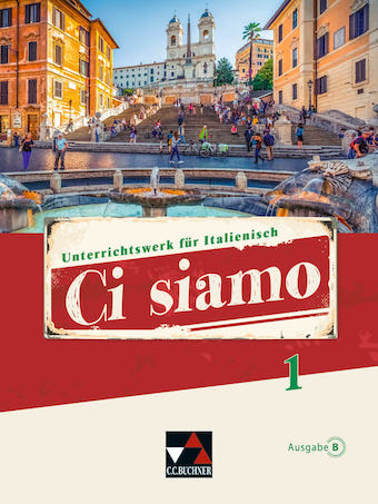 Das Cover zur Buchreihe Ci siamo B von C.C.Buchner zum Lernen der Vokabeln in der Sprache Italienisch. Der Vokabeltrainer phase6 classic ist die beste App für bessere Noten.