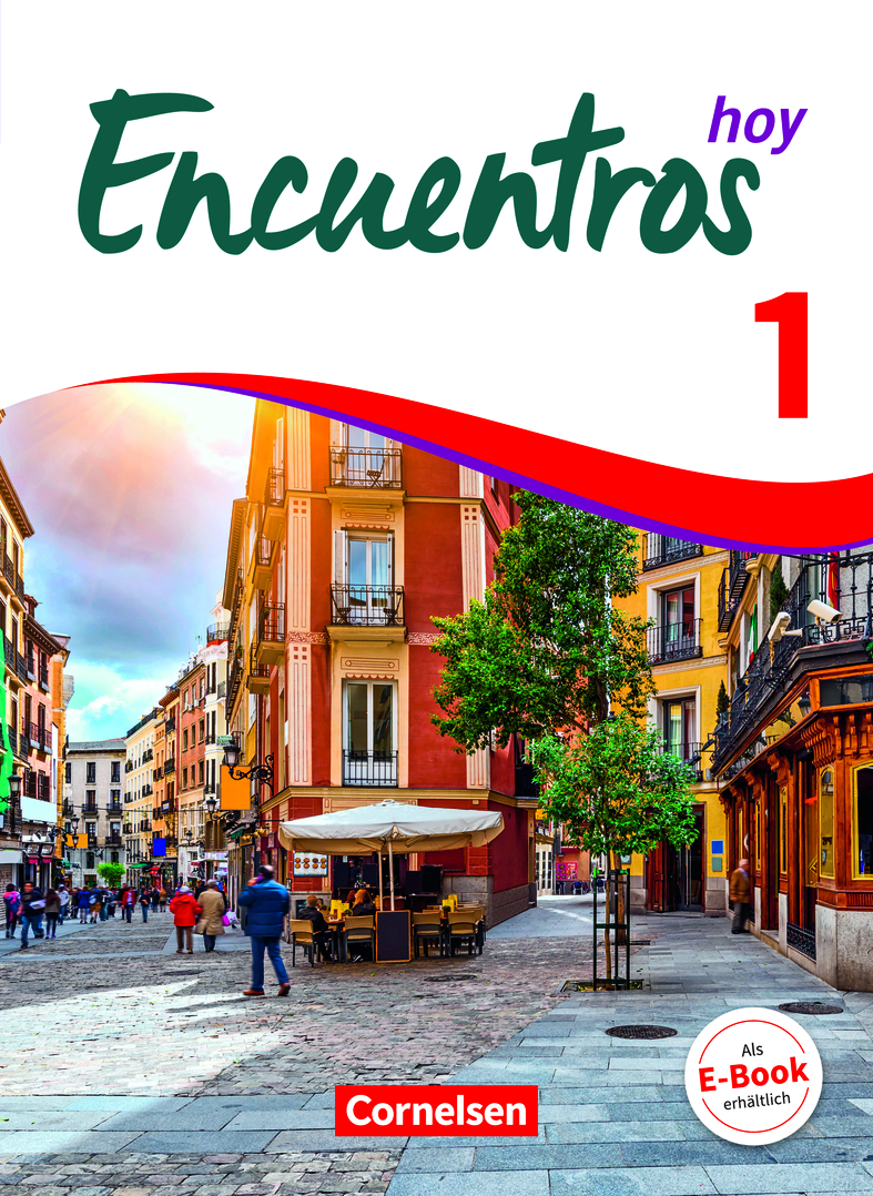 Das Cover zur Buchreihe Encuentros hoy von Cornelsen zum Lernen der Vokabeln in der Sprache Spanisch. Der Vokabeltrainer phase6 classic ist die beste App für bessere Noten.