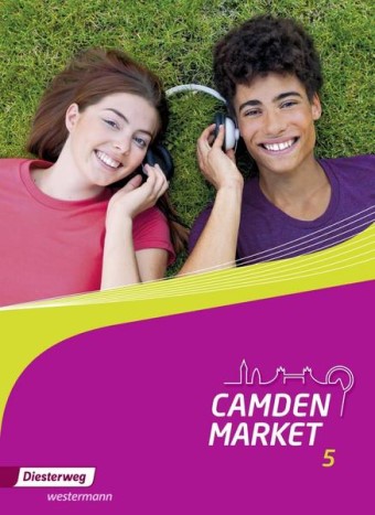 Das Cover zum Schulbuch Camden Market 2013 - Band 5 (Audio) von Diesterweg zum Lernen der Vokabeln in der Sprache Englisch - geeignet für Schule ab Klasse 5 (Realschule, Hauptschule, Gesamtschule, Sekundarschule, Integrierte Gesamtschule, Realschule+, Werkrealschule, Gemeinschaftsschule, Orientierungsstufe, Oberschule, Regelschule, Mittelstufenschule, Mittelschule, Förderstufe, Stadtteilschule, Regionale Schule, Kooperative Gesamtschule) - passend zu ISBN 978-3-425-73805-5, 978-3-425-73825-3. Der Vokabeltrainer phase6 classic ist die beste App für bessere Noten.