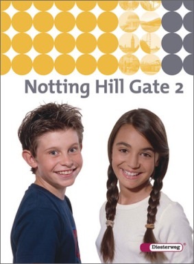 Das Cover zum Schulbuch Notting Hill Gate 2 von Diesterweg zum Lernen der Vokabeln in der Sprache Englisch - geeignet für Schule ab Klasse 5 (Integrierte Gesamtschule, Realschule+, Werkrealschule, Gemeinschaftsschule, Oberschule, Mittelstufenschule, Förderstufe, Stadtteilschule, Regionale Schule) - passend zu ISBN 978-3-425-10602-1, 978-3-425-10672-4. Der Vokabeltrainer phase6 classic ist die beste App für bessere Noten.