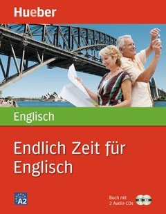 Das Cover zur Buchreihe Endlich Zeit für Englisch von Hueber zum Lernen der Vokabeln in der Sprache Englisch. Der Vokabeltrainer phase6 classic ist die beste App für bessere Noten.