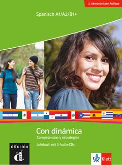 Das Cover zur Buchreihe Con dinámica von Ernst Klett Sprachen zum Lernen der Vokabeln in der Sprache Spanisch. Der Vokabeltrainer phase6 classic ist die beste App für bessere Noten.