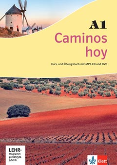 Das Cover zur Buchreihe Caminos hoy von Ernst Klett Sprachen zum Lernen der Vokabeln in der Sprache Spanisch. Der Vokabeltrainer phase6 classic ist die beste App für bessere Noten.