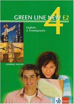 Das Cover zum Schulbuch Green Line NEW E2 - Band 4 von Ernst Klett Verlag zum Lernen der Vokabeln in der Sprache Englisch - geeignet für Schule ab Klasse 5 (Gymnasium) - passend zu ISBN 978-3-12-581840-8, 978-3-12-581843-9. Der Vokabeltrainer phase6 classic ist die beste App für bessere Noten.