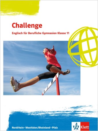 Das Cover zur Buchreihe Challenge Nordrhein-Westfalen/Rheinland-Pfalz 2019 von Ernst Klett Verlag zum Lernen der Vokabeln in der Sprache Englisch. Der Vokabeltrainer phase6 classic ist die beste App für bessere Noten.