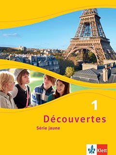 Das Cover zur Buchreihe Découvertes Série jaune von Ernst Klett Verlag zum Lernen der Vokabeln in der Sprache Französisch. Der Vokabeltrainer phase6 classic ist die beste App für bessere Noten.