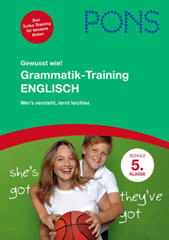 Das Cover zur Buchreihe Grammatik-Training von PONS zum Lernen der Vokabeln in der Sprache Englisch. Der Vokabeltrainer phase6 classic ist die beste App für bessere Noten.