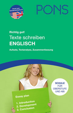 Das Cover zur Buchreihe Texte schreiben von PONS zum Lernen der Vokabeln in der Sprache Englisch. Der Vokabeltrainer phase6 classic ist die beste App für bessere Noten.